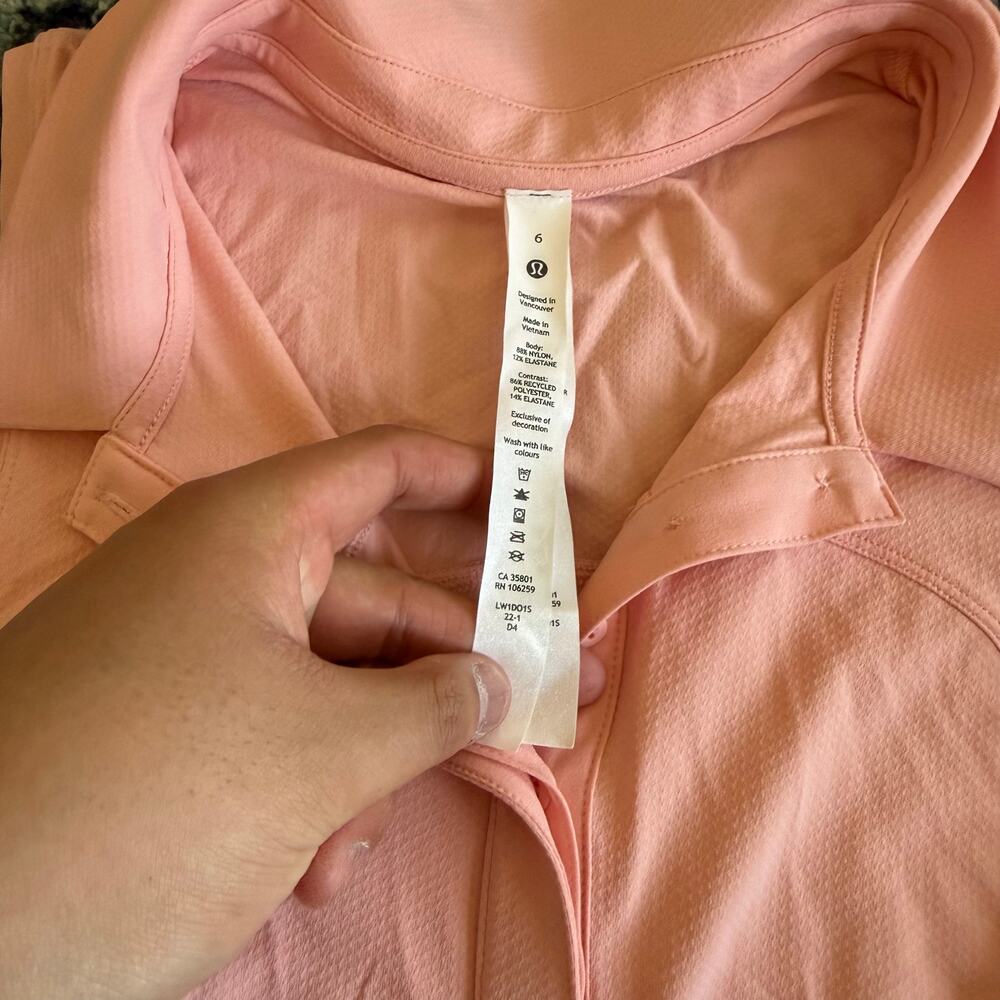 Lululemon NWOT Sunny Coral Quick-Dry Sleeveless Golf Polo Sleeveless Top Summer - Picture 2 of 7